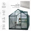 10 x 6 x 7 Ft. Aluminum Polycarbonate Walk-In Greenhouse with Roof Vent