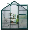 10 x 6 x 7 Ft. Aluminum Polycarbonate Walk-In Greenhouse with Roof Vent