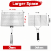 Extra-Large Stainless Steel Grill Basket with 13.77-In. Detachable Handle