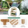43.5-In. Fir Wood Garden Potting Bench with Potting Sink & Display Shelves