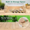 43.5-In. Fir Wood Garden Potting Bench with Potting Sink & Display Shelves