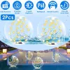 2-Pack 14-In. Solar Floating Pool Lights with Remote & Timer, Warm White