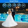 2-Pack 14-In. Solar Floating Pool Lights with Remote & Timer, Warm White