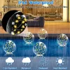 2-Pack 14-In. Solar Floating Pool Lights with Remote & Timer, Warm White