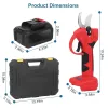 21V Cordless Electric Pruning Shears, 40mm Cutting Capacity, 2 Batteries