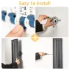 2-Pack 15.7-In. 3-Tier LED Outdoor Wall Sconces with Warm White Light, Black