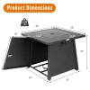 30-In. Square Propane Fire Table, 50,000 BTU Steel Fire Pit with Cover