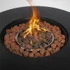 30-In. Propane Fire Pit Table, 50,000 BTU Round Steel Patio Fire Pit, Black