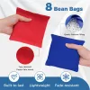 3 x 2 ft  Foldable Portable Cornhole Board Set with 8 Bean Bags, Outdoor Tossing Game, Red-White-Blue