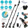 4-in-1 Cordless Extendable Pole Saw, Chain Saw, Pruning Shears & Pole Shear Kit for Tree & Branch Trimming