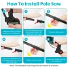 4-in-1 Cordless Extendable Pole Saw, Chain Saw, Pruning Shears & Pole Shear Kit for Tree & Branch Trimming