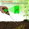 4-in-1 LCD Digital Soil Tester for pH, Moisture, Temperature and Sunlight