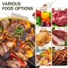 4-Pc. 14-In. Stainless Steel 3-Prong Kabob Skewer Set with Push Bar Sliders and Accessories
