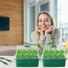 5-Pack 60-Cell Seed Starter Kit with Full-Spectrum Grow Lights & Humidity Domes