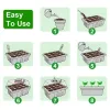 5-Pack 60-Cell Seed Starter Kit with Full-Spectrum Grow Lights & Humidity Domes