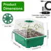 5-Pack 60-Cell Seed Starter Kit with Full-Spectrum Grow Lights & Humidity Domes
