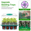 5-Pack 60-Cell Seed Starter Kit with Full-Spectrum Grow Lights & Humidity Domes