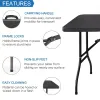 6FT Folding Table, Portable Plastic Party & Picnic Table, Black