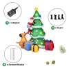 7ft Lighted Inflatable Christmas Tree with Santa, Puppy & Gift Boxes