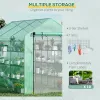 8 x 6 x 7 Ft. Portable Walk-In Greenhouse with 18 Shelves & Trellis