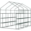 8 x 6 x 7 Ft. Portable Walk-In Greenhouse with 18 Shelves & Trellis
