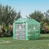8 x 6 x 7 Ft. Portable Walk-In Greenhouse with 18 Shelves & Trellis