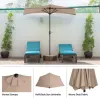 9-Ft. Half Patio Umbrella with Crank & Steel Frame, Beige