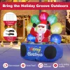 6ft Inflatable DJ Santa, Rotating Music Light, Flashing RGB LED Christmas Decoration