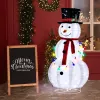4ft Lighted Snowman Christmas Yard Decoration, Pre-Lit with 100 White LEDs
