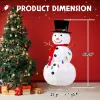 4ft Lighted Snowman Christmas Yard Decoration, Pre-Lit with 100 White LEDs
