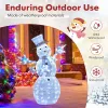 5ft Pre-Lit Christmas Snowman with Stars, 140 Cold White LED Lights