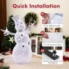 5ft Pre-Lit Christmas Snowman with Stars, 140 Cold White LED Lights