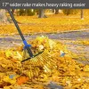 Adjustable Metal Leaf Rake with 8–17-In. Expandable Head & 30–55-In. Handle
