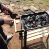 Portable Manual BBQ Charcoal Fire Starter Air Blower with Hand Crank
