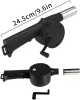 Portable Manual BBQ Charcoal Fire Starter Air Blower with Hand Crank
