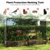 10 x 6.5 x 6.5-Ft. Crop Cage, Plant Protection Netting with 6 Stakes