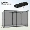 10 x 6.5 x 6.5-Ft. Crop Cage, Plant Protection Netting with 6 Stakes