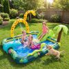 Jungle Animal Inflatable Spray Pool with Slide & Giraffe Sprinkler