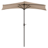 9-Ft. Half Patio Umbrella with Crank & Steel Frame, Beige