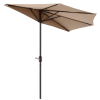 9-Ft. Half Patio Umbrella with Crank & Steel Frame, Beige