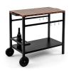 38-Inch Stainless Steel Grill Prep Table with storage, Rolling BBQ Cart with Spice Rack
