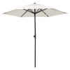 7.5-Ft. 6-Rib Tilt Patio Umbrella with Steel Frame, Ivory