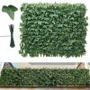 Expandable Fence Privacy Screen, 25 x 126 in Expand Artificial Plant Wall, Realistic Artificial Ivy Panel with 50 Zip Ties