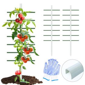 Set of 2  6 ft. x 2 ft. ,U-Shaped Climbing Trellises, Metal Garden Plant Supports, White