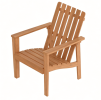 Natural Acacia Wood Adirondack Chair for Garden, Patio & Outdoor Relaxation
