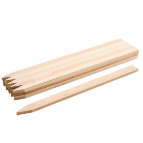 Wooden Garden Stakes, 25 Pcs, 36 x 0.5 x 1.5 in., Fir Wood, Pointed Ground Stakes