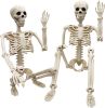2-Pack 36" Halloween Skeletons, Posable Plastic Skeleton Yard Décor