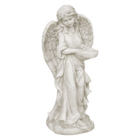 Magnesium Oxide 32.6" Angel Statue, Garden Sculpture for Indoor & Outdoor Decor