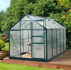 10 x 6 x 7 Ft. Aluminum Polycarbonate Walk-In Greenhouse with Roof Vent