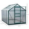 10 x 6 x 7 Ft. Aluminum Polycarbonate Walk-In Greenhouse with Roof Vent